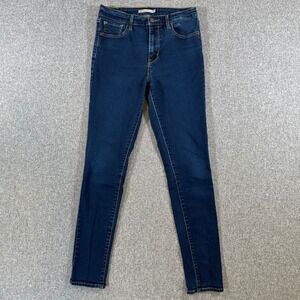 Levi's Jeans Womens 29 721 High Rise Skinny Dark Blue Stretch Denim